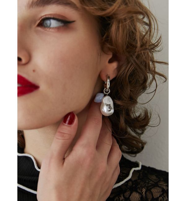 jouetie「ロゴパールストーンピアス」|ピアス|