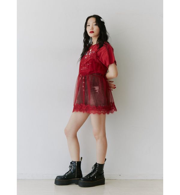 jouetie「ランジェリーレイヤードチュニックTシャツ」|Tシャツ・カットソー|