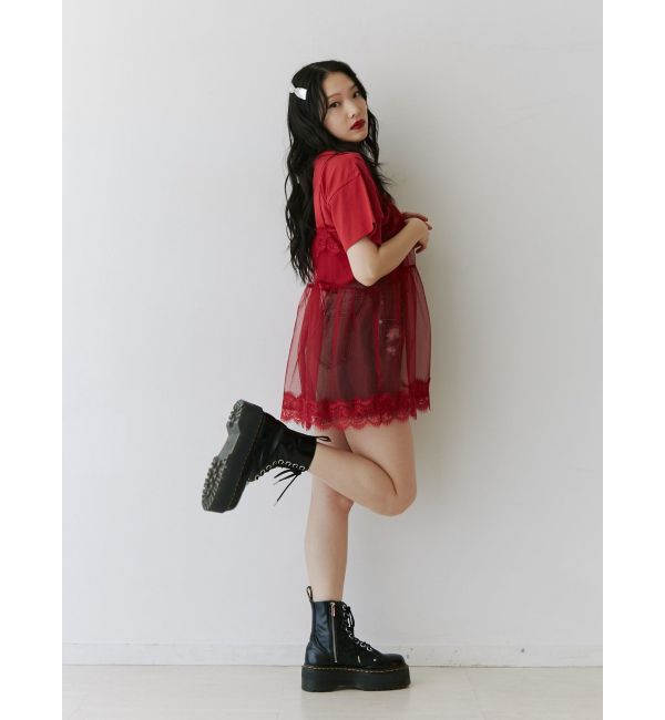 jouetie「ランジェリーレイヤードチュニックTシャツ」|Tシャツ・カットソー|