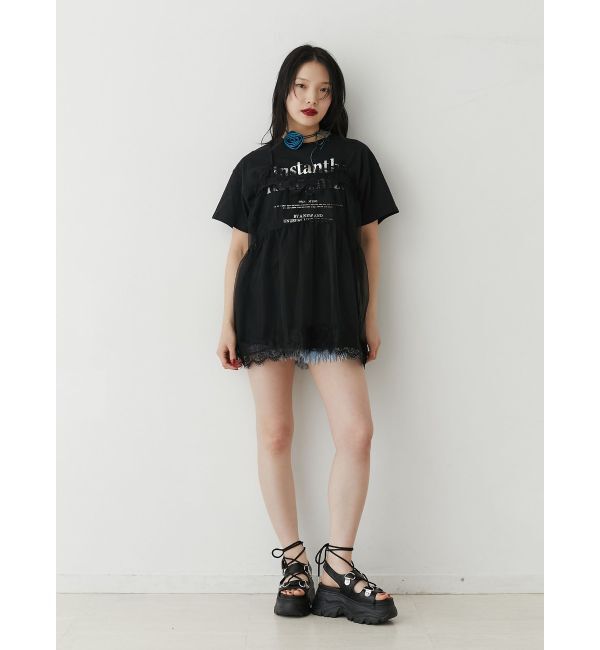 jouetie「ランジェリーレイヤードチュニックTシャツ」|Tシャツ・カットソー|