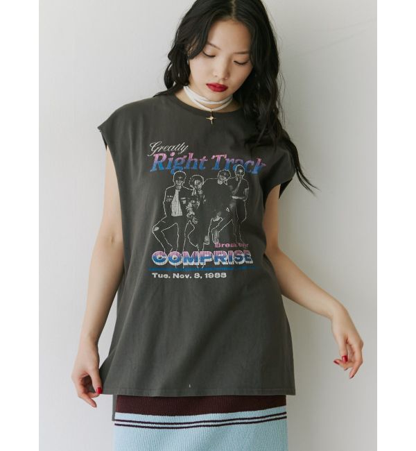 jouetie「ヴィンテージグラフィックノースリーブTシャツ」|Tシャツ・カットソー|