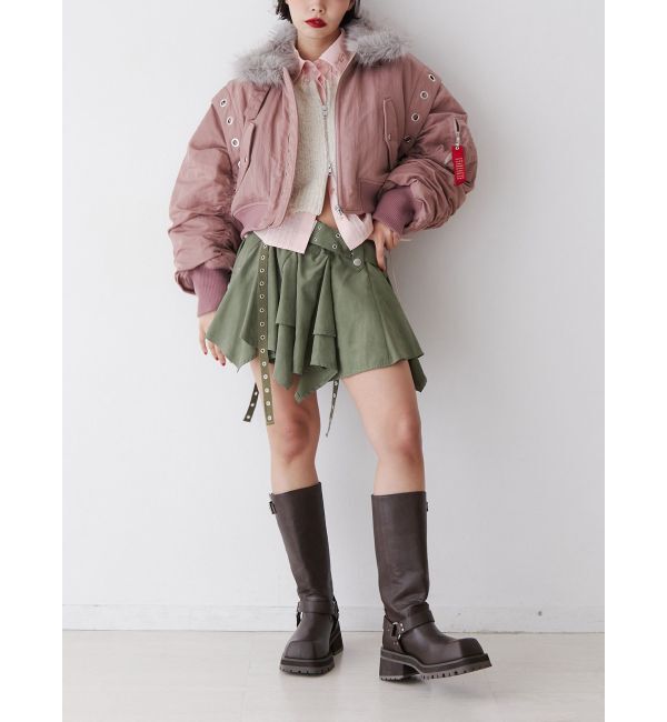 jouetie「ダメージヘム2WAYZIPベスト」|ニット・セーター|