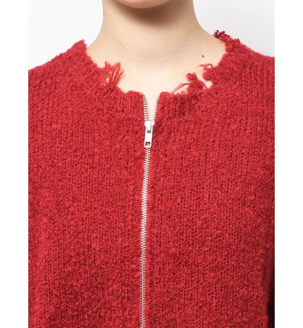 jouetie「ダメージヘム2WAYZIPベスト」|ニット・セーター|