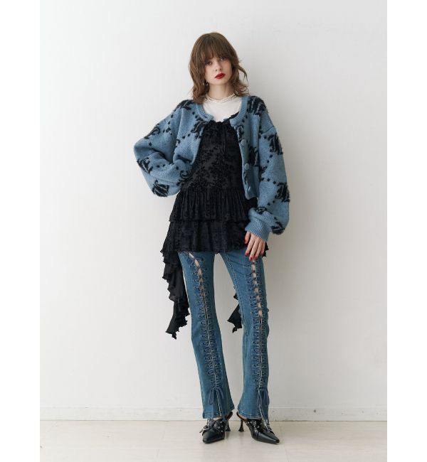 jouetie「パターン2WAYフェザーカーディガン」|カーディガン|