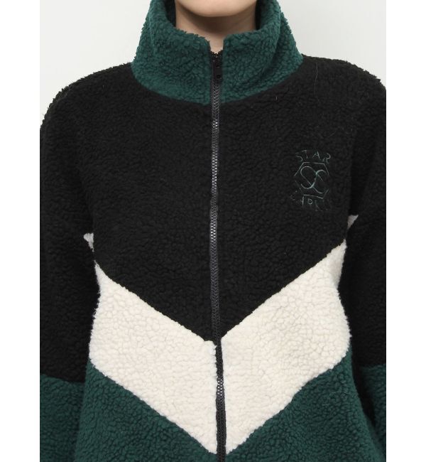 jouetie「カラーブロッキングボアジャケット」|ブルゾン・スタジャン|