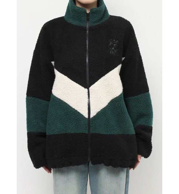 jouetie「カラーブロッキングボアジャケット」|ブルゾン・スタジャン|