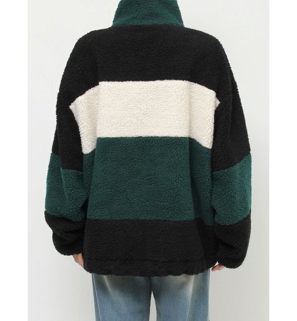 jouetie「カラーブロッキングボアジャケット」|ブルゾン・スタジャン|