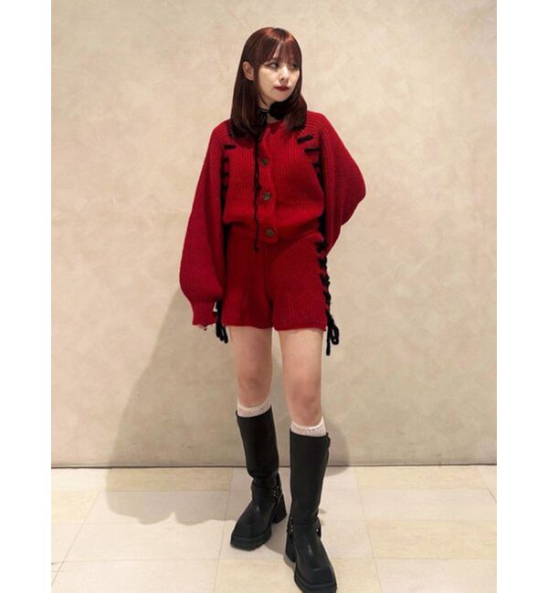 jouetie「バイカラーステッチニットショーツ【セットアップ対応】」|その他|