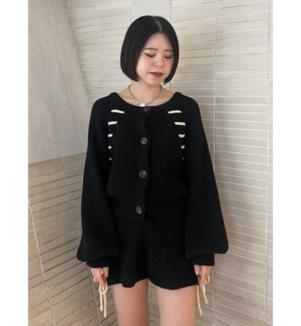 jouetie「バイカラーステッチニットショーツ【セットアップ対応】」|その他|