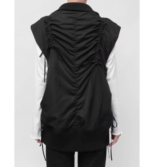 jouetie「ギャザーリボンMA-1ベスト」|ダウンベスト・ベスト|