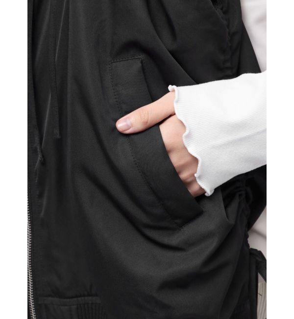 jouetie「ギャザーリボンMA-1ベスト」|ダウンベスト・ベスト|