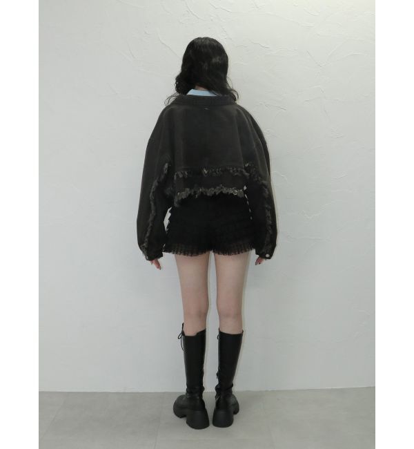 jouetie「ワイドクロップドフリンジGジャン【セットアップ対応】」|ブルゾン・スタジャン|