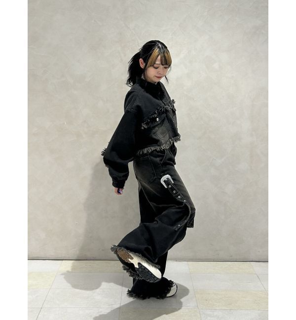 jouetie「ワイドクロップドフリンジGジャン【セットアップ対応】」|ブルゾン・スタジャン|