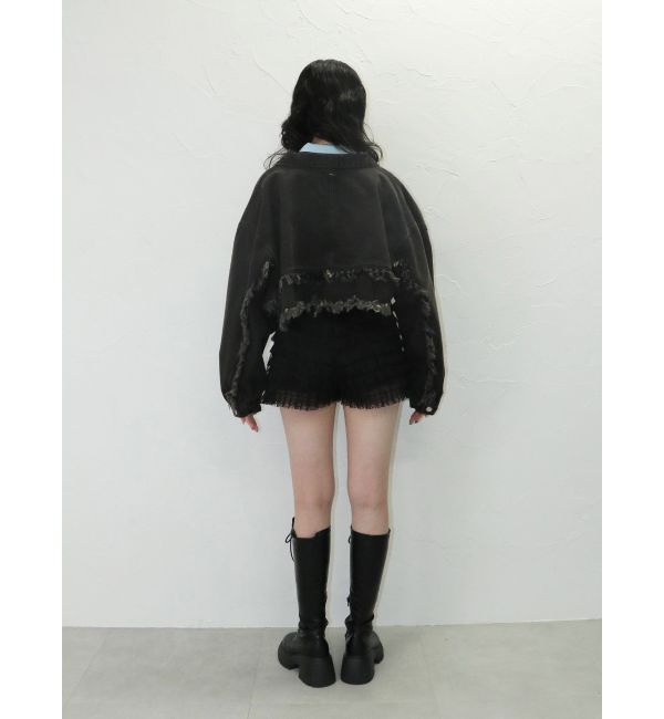 jouetie「ワイドクロップドフリンジGジャン【セットアップ対応】」|ブルゾン・スタジャン|