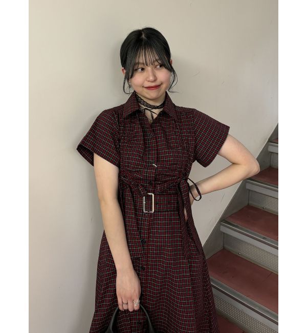 jouetie「ギャザーリボンシャツワンピース」|ワンピース|