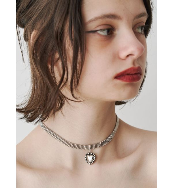 jouetie「メタルチェーンハートチョーカー」|ネックレス|