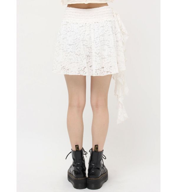 jouetie「アシメドレープフリルレースミニスカート」|スカート|
