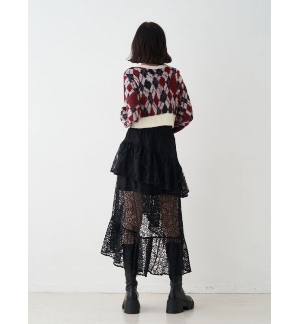 jouetie「2WAYパターンショートカーデ」|カーディガン|