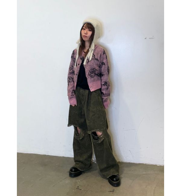 jouetie「2WAYパターンショートカーデ」|カーディガン|