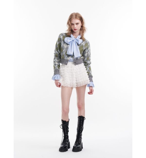 jouetie「2WAYパターンショートカーデ」|カーディガン|