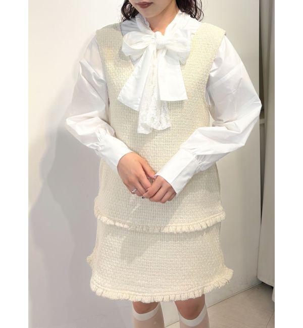 merry jenny「ツイードミニジャンスカ」|ジャンパースカート|