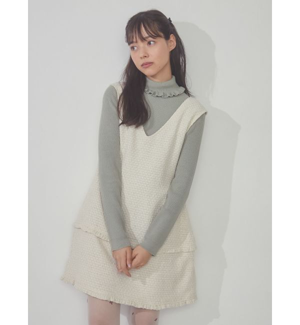 merry jenny「ツイードミニジャンスカ」|ジャンパースカート|