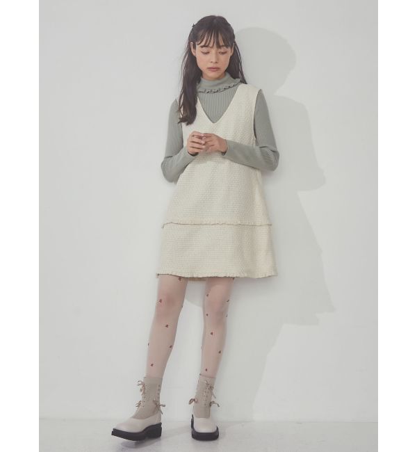 merry jenny「ツイードミニジャンスカ」|ジャンパースカート|
