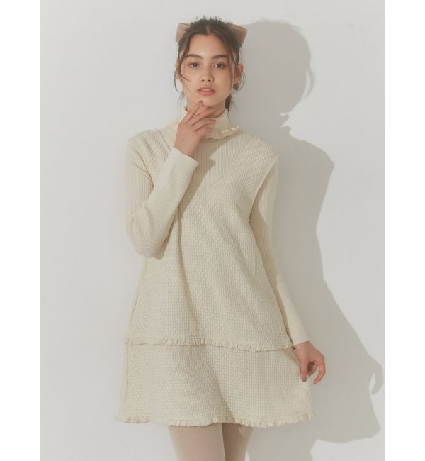 merry jenny「ツイードミニジャンスカ」|ジャンパースカート|