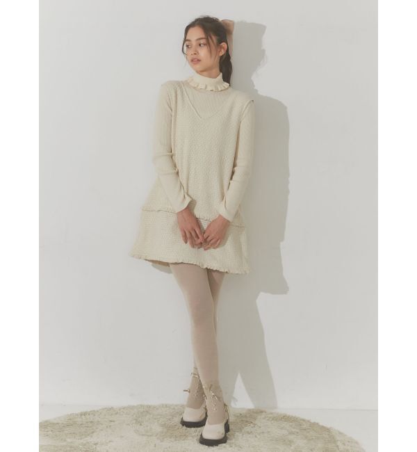 merry jenny「ツイードミニジャンスカ」|ジャンパースカート|