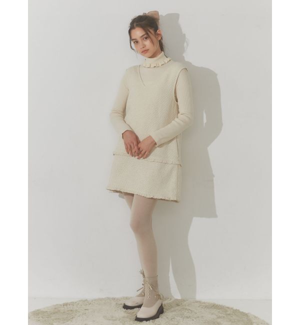 merry jenny「ツイードミニジャンスカ」|ジャンパースカート|