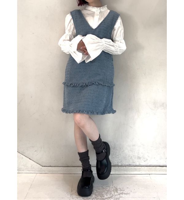 merry jenny「ツイードミニジャンスカ」|ジャンパースカート|