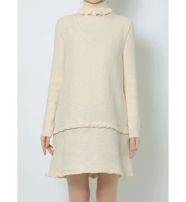 merry jenny「ツイードミニジャンスカ」|ジャンパースカート|
