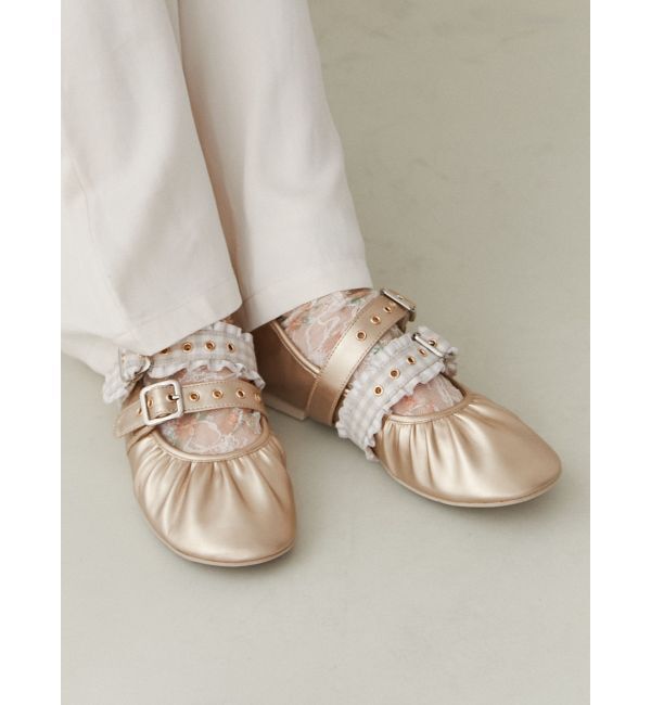 merry jenny「checkベルトバレエシューズ」|バレエシューズ|