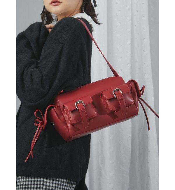 merry jenny「リボンポケットショルダーbag」|ショルダー・メッセンジャー|レッド