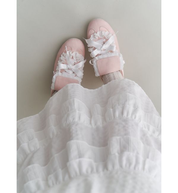 merry jenny「frillロングタンスニーカー」|スニーカー|ピンク