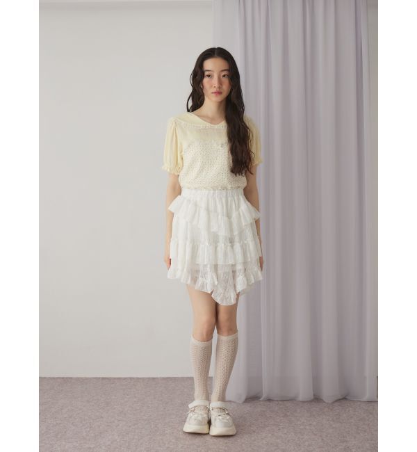 merry jenny「petit flowerセーラートップス」|Tシャツ・カットソー|