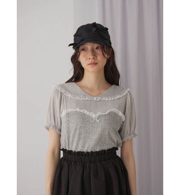 merry jenny「petit flowerセーラートップス」|Tシャツ・カットソー|