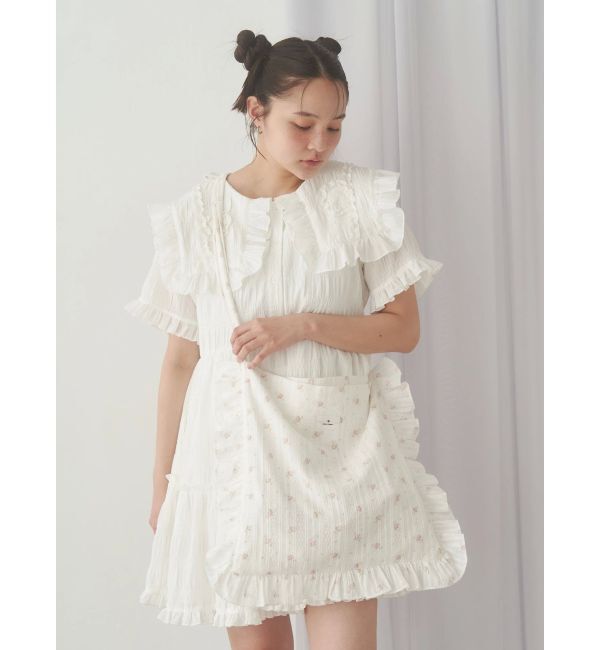 merry jenny「くるくるフリルカラーミニワンピース」|ワンピース|