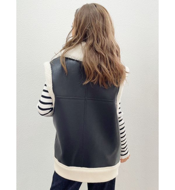 GYDA「フェイクムートンベスト」|ダウンベスト・ベスト|