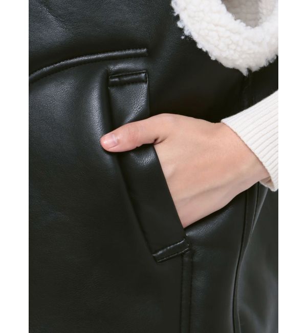 GYDA「フェイクムートンベスト」|ダウンベスト・ベスト|