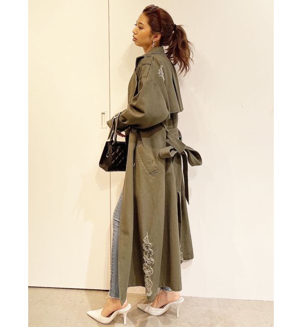 GYDA「グラインダーリラックストレンチコート」|トレンチコート|