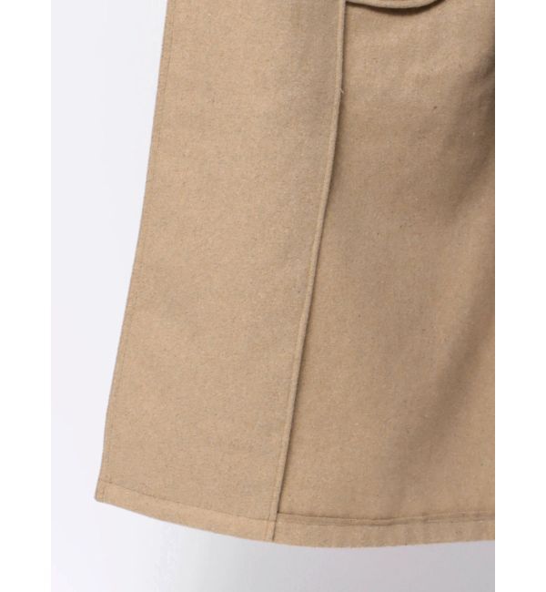 GYDA「フェイクレザーレイヤードトレンチコート」|トレンチコート|