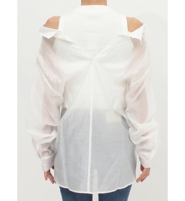 GYDA「3WAYショルダーOPENシアードッキングシャツ」|シャツ・ブラウス|