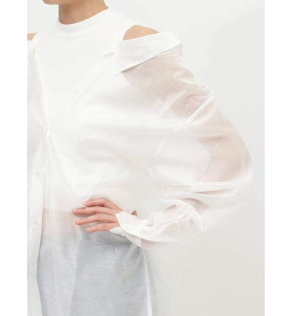 GYDA「3WAYショルダーOPENシアードッキングシャツ」|シャツ・ブラウス|