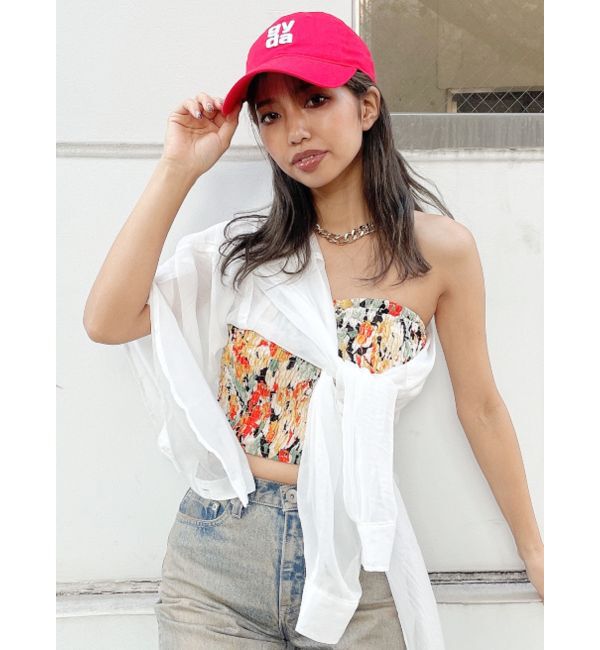 GYDA「Square gyda embroideryキャップ」|キャップ・キャスケット|