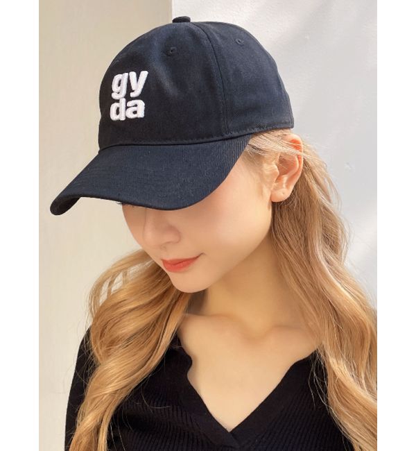 GYDA「Square gyda embroideryキャップ」|キャップ・キャスケット|ブラック