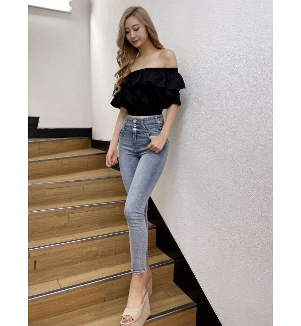 GYDA「フリルオフショルブラウス」|シャツ・ブラウス|