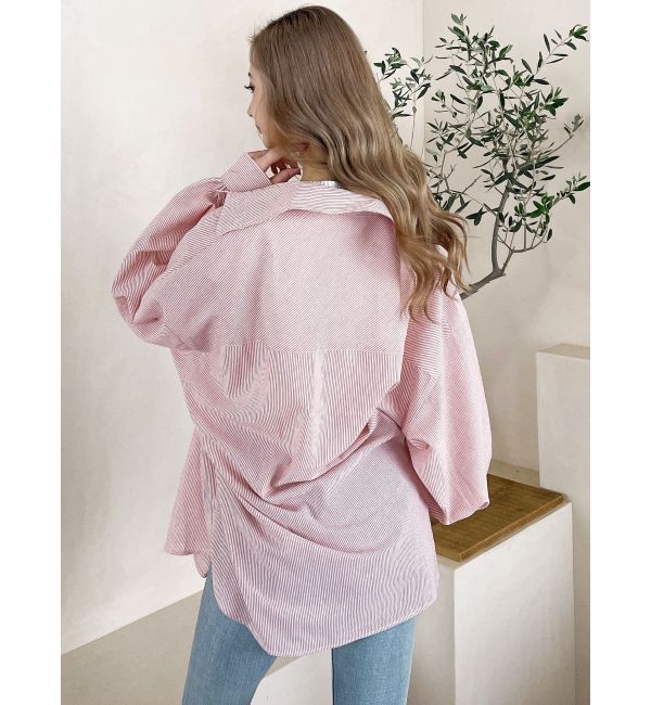 GYDA「ストライプオーバーシャツ」|シャツ・ブラウス|