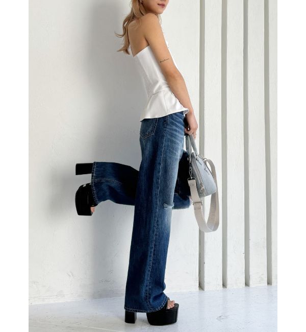 GYDA「【TINY】フロントZIPペプラムブラウス」|シャツ・ブラウス|