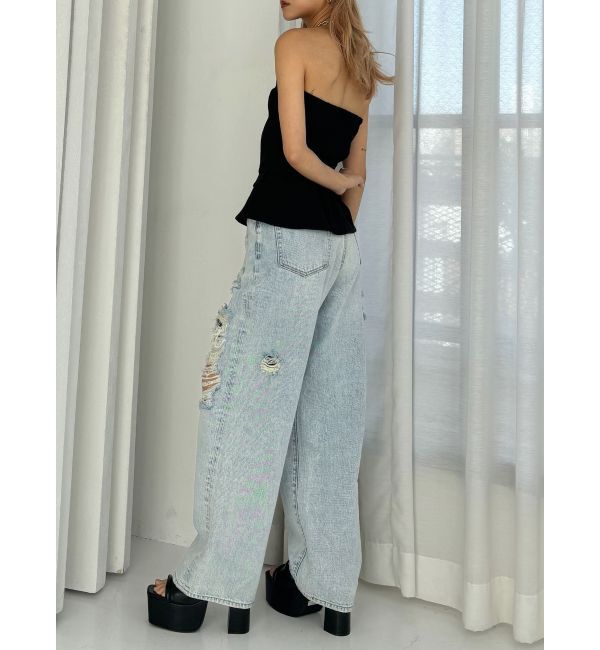 GYDA「【TINY】フロントZIPペプラムブラウス」|シャツ・ブラウス|